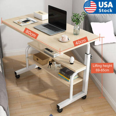 #ad Height Adjustable Laptop Desk Mobile Standing Laptop Cart Office Supplies $49.99