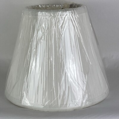 #ad Empire Lamp Shade Ivory Narrow Pleated 10quot;H 8.25quot;D Base 5.5quot;D Top Spider Fitter $25.00