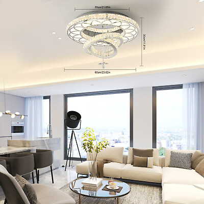 #ad Bedroom Ceiling Light Crystal LED Pendant Lamp Lighting Chandelier RC Fixture $280.00