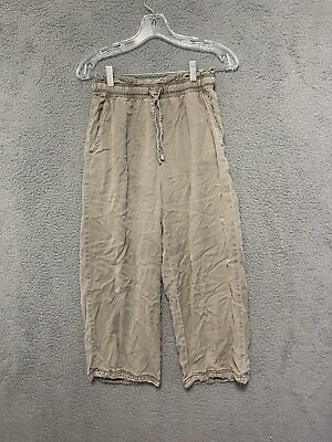 #ad Camp;C California Womens Size XS Short Loose 100% Lyocell Pants Beige Casual $8.79