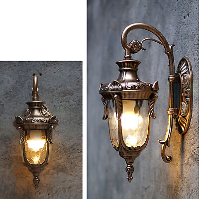 #ad Retro Sconce Antique Exterior Waterproof Wall Lantern Lamp Outdoor Bronze E26 $40.85