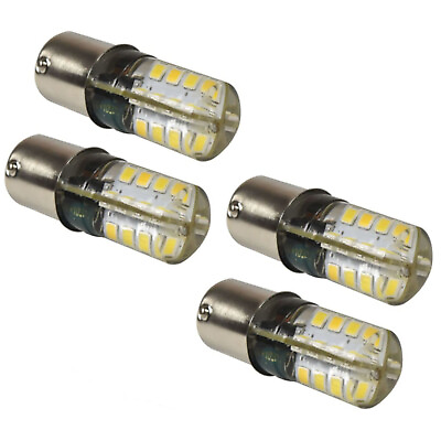 #ad 4 Pack HQRP 3W BA15s Base 32 LEDs SMD2835 Bulb for Car Motorcycle Truck Trailer $21.95