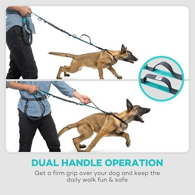 #ad Adjustable Hands Waist Dog Leash Free Control Up to 150lbs Dogs Durable Bungee $11.99