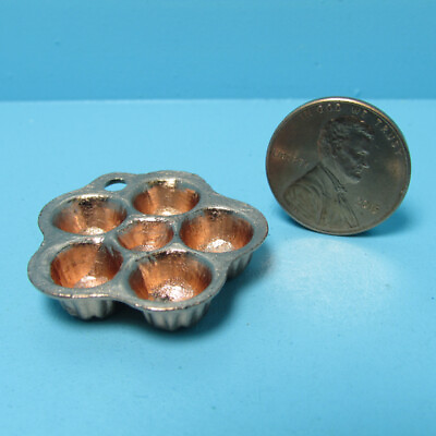 #ad Dollhouse Miniature Copper Round Cake Mini Mold Pan B0303 $2.49
