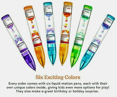 #ad Liquid Lava Like Motion Timer Pen Multi Colored Fidget Color May Vary 2 PC $18.88