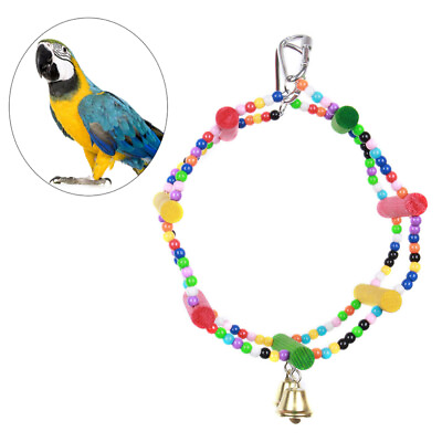 #ad Bird Toy Delicate Reusable Round Swing Home Ornament Climbing Ladder Birds $11.39