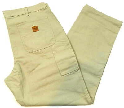 #ad NEW Guide Series Beige Washed Duck Work Utility Pants measured Fit 40x33 $29.44