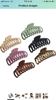 #ad Hair Claw Clips 4.3″ Matte Large Hair Clips Non Slip Ponytail Leopard Print $13.79