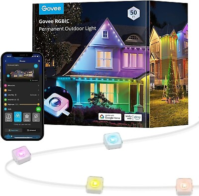 #ad Govee Permanent Outdoor Lights Smart RGBIC Outdoor Lights with 75 Scene Modes $99.99