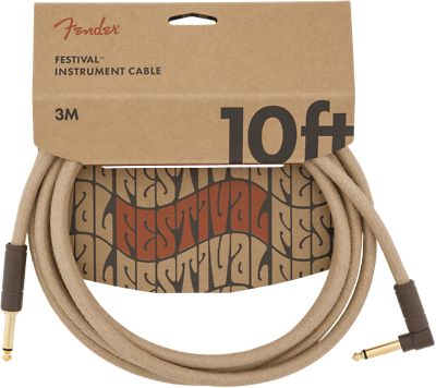 #ad Fender Festival Instrument Guitar Cable Eco Friendly Pure Hemp NATURAL 10#x27; ft $20.29