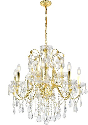 #ad French Pendant Crystal Chandelier Foyer Dining Room Ceiling 12 Light Fixture 28quot; $873.73