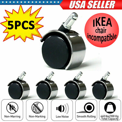 #ad 5PCS Office Chair Caster Swivel Wheels Replacement Heavy Duty 2 inch $13.94
