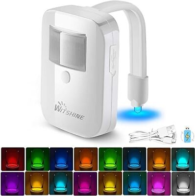 #ad Rechargeable Toilet Night Light 16 Color Changing Motion Sensor Activated L... $23.65