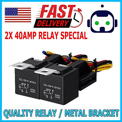 #ad 5Pin Automotive Car Relay Switch SPDT Harness Socket Waterproof 40A DC 12V 12AWG $6.99