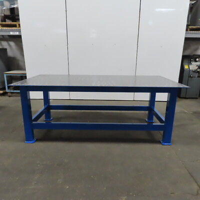 #ad 3 8 Thick Top Steel Fabrication Welding Layout Table Work Bench 96quot;x48quot;x36 1 2quot; $1999.99