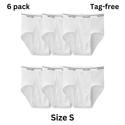 #ad Fruit of the Loom Men#x27;s White Briefs UnderWears 6 Pack Sizes S to 3XL New $14.39