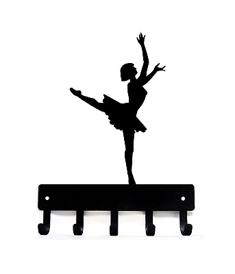 #ad Ballerina Ballet Dancer #1 Wall Key Rack Holder Lg 9 inch Wide Made in USA $19.99