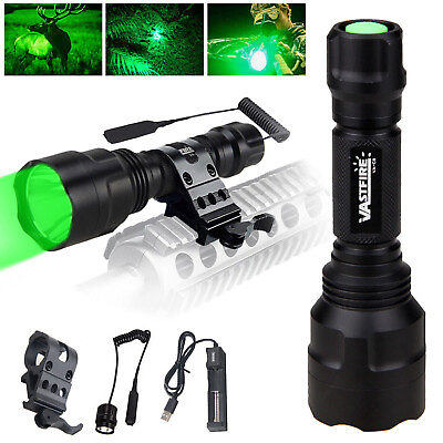 #ad 800 yard TAC Flashlight LED Green Light Coyote Hog Predator Weapon Gun Torch US $20.99