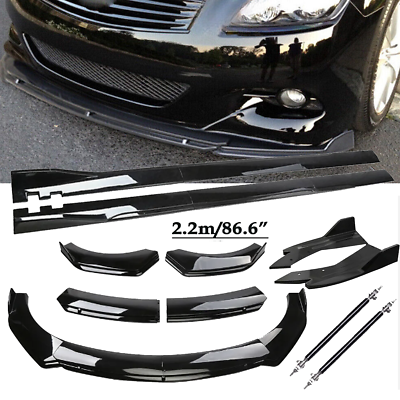 #ad For Chevrolet Impala Side Skirt Rear Front Bumper Lip Splitter Glossy Black $99.99