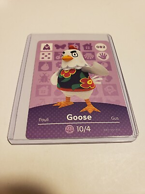 #ad SUPER SALE Goose # 082 82 Animal Crossing Amiibo Card Horizons Series 1 MINT $1.75
