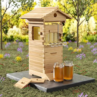 #ad Starter Kit Cedar Bee Box Self Flowing Honey Design Flow Beehive Bee Hive Boxes $189.99