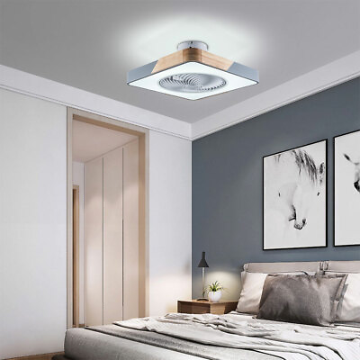 #ad Modern Ceiling Fan Dimmable LED Light Remote Control Flush Mount Lamp amp; Remote $68.83