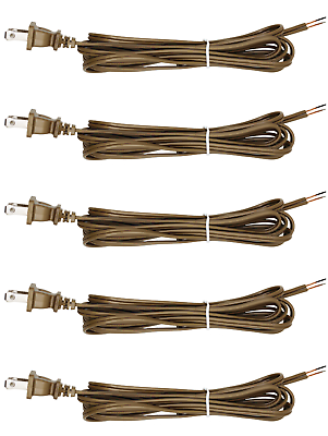 #ad Antique Lamp Cord 8 Foot Long Replacement Repair Part 18 2 SPT 1 Wire 5 Pack $20.99