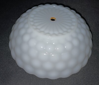 #ad Milk Glass Large Hobnail Style Lamp Shade $25.00