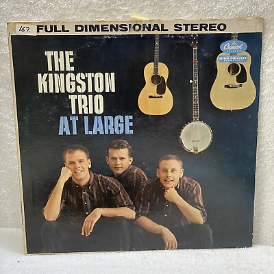 #ad The Kingston Trio At Large 1959 Vinyl LP Record T 1199 Folk Vintage $3.33