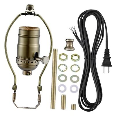 #ad Lamp Rewire KitMake a Lamp or Repair Kit3 Way Lamp Socket 1 Antique Brass $26.11