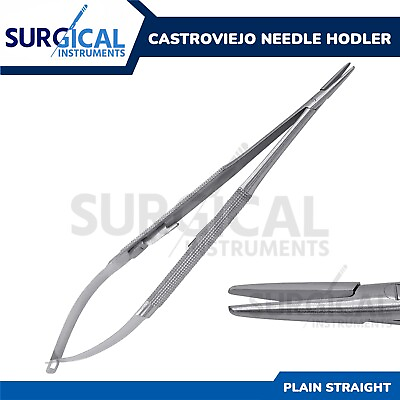 #ad Castroviejo Needle Holder Surgical Dental Instrument 7quot; Plain Straight German Gr $9.99