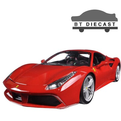 #ad BBURAGO 16008 FERRARI 488 GTB 1 18 DIECAST MODEL CAR RED $39.70