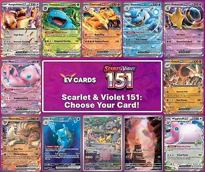 #ad Pokemon Scarlet amp; Violet 151: Choose Your Card All Cards Available NM $69.95