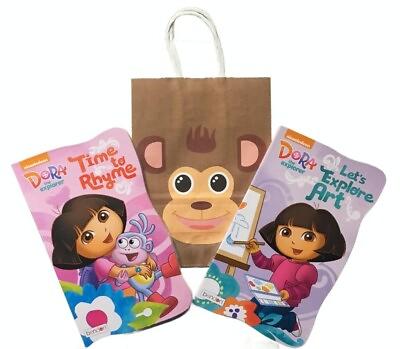 #ad Dora the Explorer 2 Board Books in Gift Bag Nickelodeon quot;Art and Rhymequot; NEW $7.99