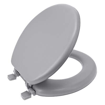 #ad Round Soft Cushion Toilet Seat Gray $18.00