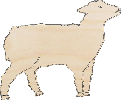 #ad Sheep Laser Cut Out Unfinished Wood Craft Shape SHP33 $45.00