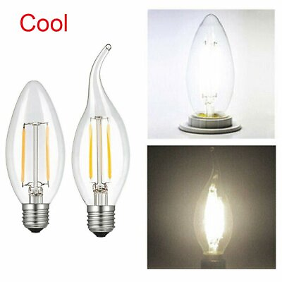#ad 5PCS Edison Light Bulbs 2 4 6W Cold White Filament Lighting Bulb E26 E12 Lamp $10.35