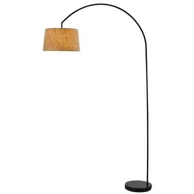 #ad Adesso Goliath 83 in. Black Arc Lamp with shade for livingroom bedroom den $89.95