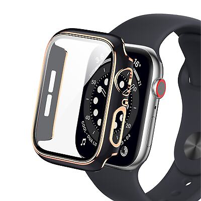 #ad Worryfree Gadgets Bumper Case with Screen Protector for Apple Watch Black Rose $22.20