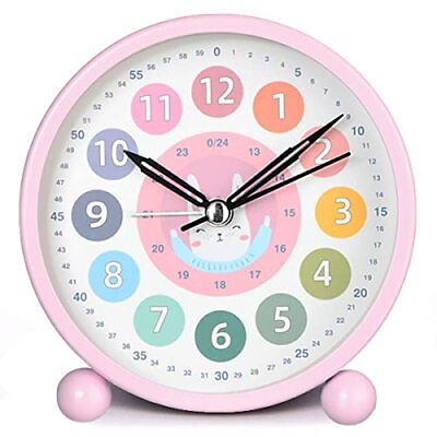 #ad HZDHCLH Kids Alarm Clock for GirlsSmall Bedside Alarm Clocks for BedroomCute ... $23.99