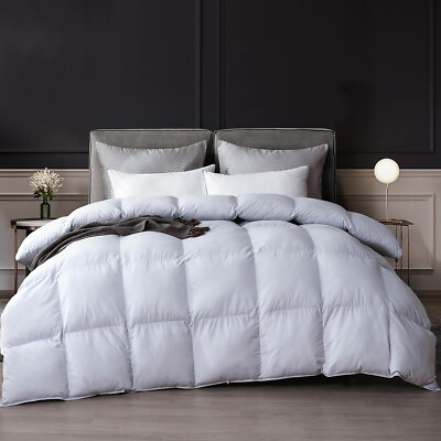 #ad Ultra Soft Down Feather Queen Comforter Bedding Cotton Duvet Insert All Season $40.50