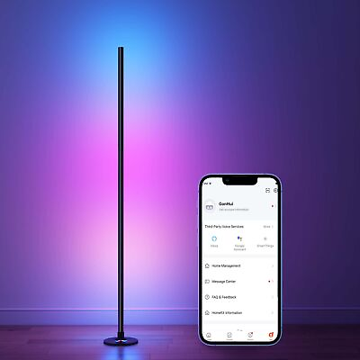 #ad #ad Corner Floor Lamp LED Smart Floor Lamp Compatible with Alexa Color Changing... $55.83