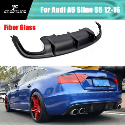 #ad For Audi S5 2012 2016 Rear Bumper Diffuser Lip Twin Exhaust Out Factory FRP $319.46