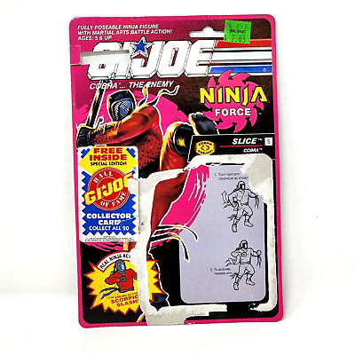 #ad Hasbro G.I. Joe Ninja Force Uncut File Card Back OFFER Slice Cobra Vintage 1991 $11.84