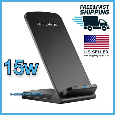 #ad Qi Wireless Fast Charger Charging Pad Stand Dock For Samsung Galaxy iPhone Phone $8.54