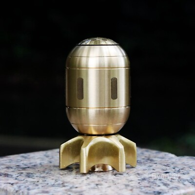 #ad Desk Toy Brass Finger Spinner Hand Fidget Spinners Roler Haptic Bomb Home Decor $21.95
