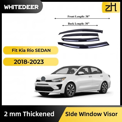 #ad Fits Kia Rio SEDAN 2018 2023 Side Window Visor Sun Rain Deflector Guard Thicken $39.99
