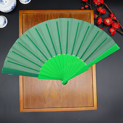 #ad Flat Fan Pure Color Decoration Hot Summer Cooling Folding Fan Great Stickiness $7.45