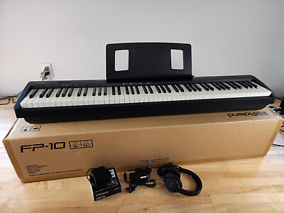 #ad Roland FP 10 Weighted 88 Key Digital Piano Electronic Keyboard Black FP10 $489.99