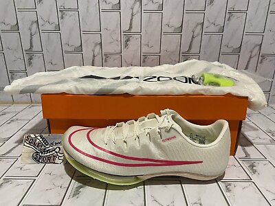 #ad New Nike Air Zoom Maxfly Sail Lemon Pink Track Spikes Shoes DH5359 100 Mens 8 $89.25